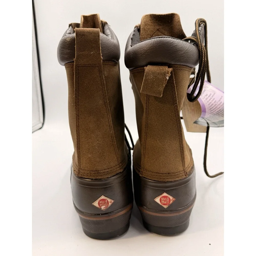 RED BALL by LACROSSE Winter Boots Mens 8 Suede Leather & Rubber THERMOLITE